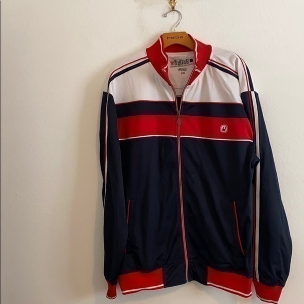 MICROS BLUE & RED FULL ZIP JACKET SIZE LARGE